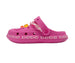 bebe Girl's Lightweight EVA Clog with Chain with Logo Grosgrain Ribbon and Charms