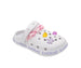 bebe Girl's Lightweight EVA Clog with Chain with Logo Grosgrain Ribbon and Charms