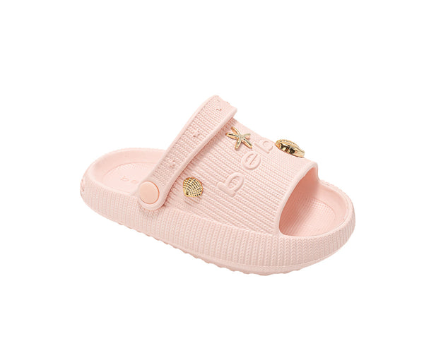 bebe Toddler Girl's Lightweight EVA Slide with Sea Charms