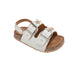 bebe Girl's Footbed Sandals - Comfortable Design with Double Buckle and Charms