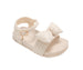 bebe Girl's Footbed Sandals - Lightweight Comfort & Adjustable Strap with Puffy Bow Detail