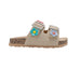 bebe Girl's Footbed Sandals - Lightweight and comfy, with Adjustable Buckles and Colorful Floral Charm Accents