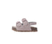 bebe Toddler Girl's Classic Footbed Sandals Featuring Adjustable Buckles and Floral Charm Accents