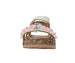 bebe Toddler Girl's Footbed Sandals - Slip-On Summer Shoes with Glitter Ombre and Charm Bracelet