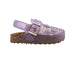 bebe Toddler Girl's Footbed Jelly Clogs & Slip-On Summer Shoes with Buckle Strap and Charm Accents