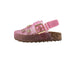 bebe Toddler Girl's Footbed Jelly Clogs & Slip-On Summer Shoes with Buckle Strap and Charm Accents
