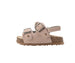 bebe Toddler Girl's Footbed Sandals & Comfortable Slip-On Summer Shoes with Buckles and Multi Charms
