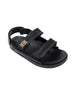 bebe Women's Sandal with Rhinestone Rope Binding and bebe Logo Rivet Detail