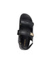 bebe Women's Sandal with Rhinestone Rope Binding and bebe Logo Rivet Detail