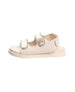 bebe Women's Sandal with Rhinestone Rope Binding and bebe Logo Rivet Detail