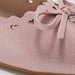 bebe Girl's Ballet Flats & Comfy Easy Slip-On Shoes with Cut-Out Detail, Bow & Hanging Charm