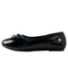 bebe Girl's Ballet Flat with Bow and Hanging Charms