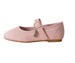 bebe Girls Embossed Shimmer Ballet Flat Shoes with Hanging Charms