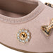 bebe Toddler Girl's Shimmer PU Flats - Dressy and Comfortable Shoes with Charm Accents