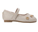 bebe Toddler Girl's Shimmer PU Flats - Dressy and Comfortable Shoes with Charm Accents
