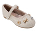 bebe Toddler Girl's Shimmer PU Flats - Dressy and Comfortable Shoes with Charm Accents