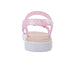 bebe Toddler Girl's PCU sandal with Glitter Flower and RS
