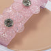 bebe Toddler Girl's PCU sandal with Glitter Flower and RS