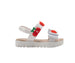 bebe Toddler Girl's PCU Sandal with Rubber Plastic Cherry and Rose Charm