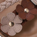 bebe Toddler Girl's Fashion Sandals - Dressy Shoes with Braided Strap and Flower Applique