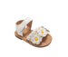 bebe Toddler Girl's Fashion Sandals - Dressy Shoes with Braided Detail and Flower Applique