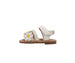 bebe Toddler Girl's Fashion Sandals - Dressy Shoes with Braided Detail and Flower Applique