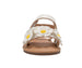 bebe Toddler Girl's Fashion Sandals - Dressy Shoes with Braided Detail and Flower Applique