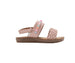 bebe Toddler Girl's Fashion Sandals - Woven Vamp Style with Beads and Logo Charm