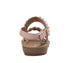 bebe Toddler Girl's Fashion Sandals - Woven Vamp Style with Beads and Logo Charm