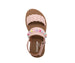bebe Toddler Girl's Fashion Sandals - Woven Vamp Style with Beads and Logo Charm