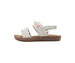 bebe Toddler Girl's Fashion Sandals - Woven Vamp Style with Beads and Logo Charm