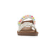 bebe Toddler Girl's Fashion Sandals - Woven Vamp Style with Beads and Logo Charm