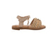 bebe Toddler Girl's Fashion Sandal with Flower Medallion and Hanging "b" Charm - Comfy Dressy Shoes