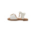 bebe Toddler Girl's Fashion Sandal with Flower Medallion and Hanging "b" Charm - Comfy Dressy Shoes
