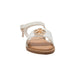 bebe Toddler Girl's Fashion Sandal with Flower Medallion and Hanging "b" Charm - Comfy Dressy Shoes