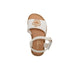 bebe Toddler Girl's Fashion Sandal with Flower Medallion and Hanging "b" Charm - Comfy Dressy Shoes