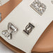 bebe Toddler Girl's Fashion Sandals - Dressy Shoes with Decorative Metal Charm
