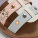 bebe Toddler Girl's Fashion Sandals - Dressy Shoes with Decorative Metal Charms