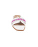 bebe Women's Fashion Sandal with Rhinestone and Pearl Embellished Strap