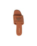 bebe Women's Fashion Sandal with Quilted Repeat Logo and Medallion