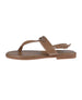 bebe Women's Fashion Sandal with Double B Hardware and Repeat Logo Sock Lining