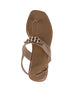 bebe Women's Fashion Sandal with Double B Hardware and Repeat Logo Sock Lining