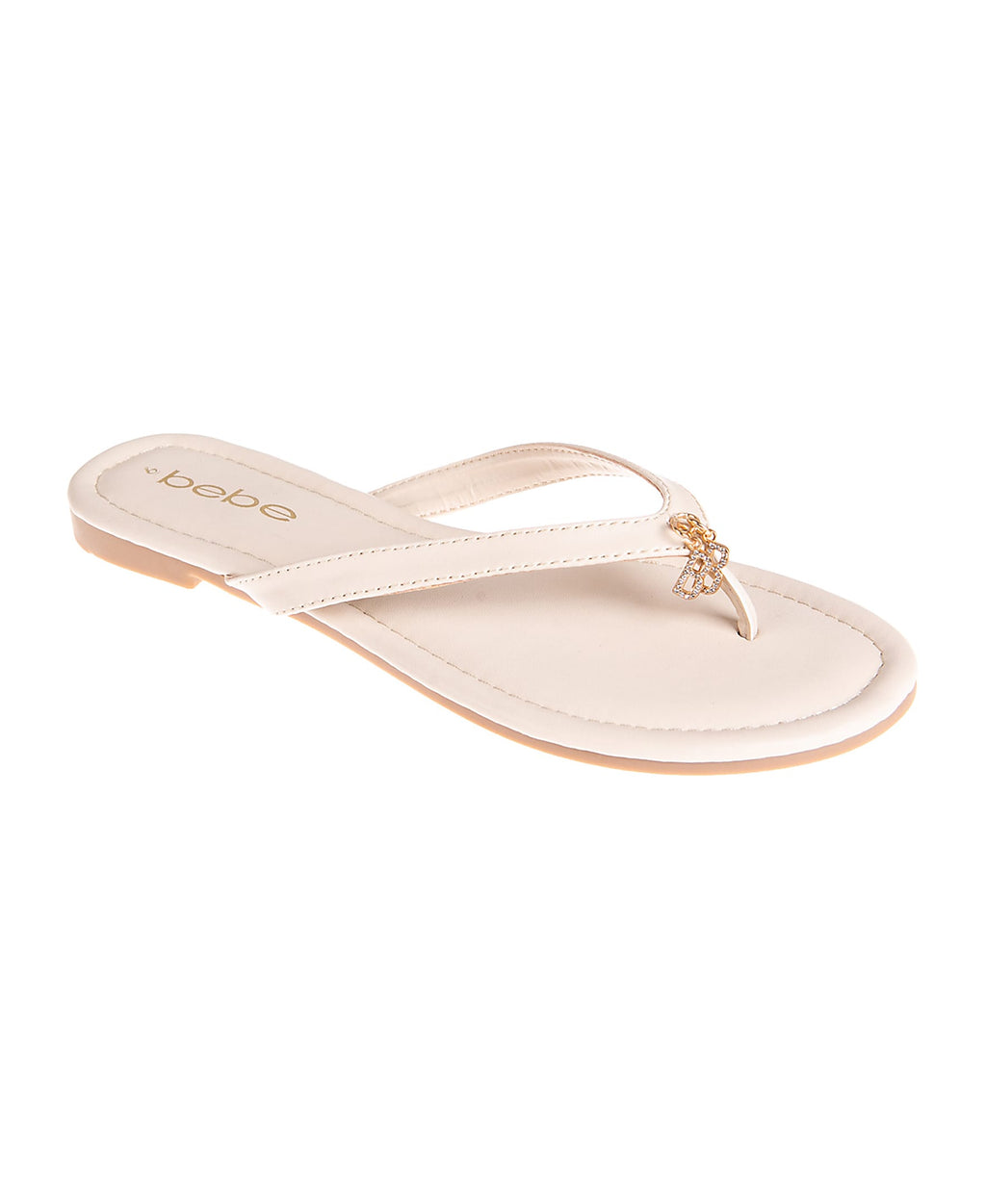 bebe Women's Fashion Sandal with Double B Dangle Charm