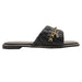 bebe Women’s Sandals - Quilted Slide Sandals with Gold Chain Detail