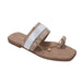 bebe Women’s Sandals – Embellished Toe-Loop Flat Sandals with Charm Chain Detail