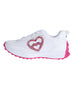 bebe Girls Sneaker with Embellished Heart Patch