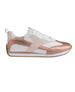 bebe Women's Sneaker with Lurex Upper and bebe Rhinestone Hardware