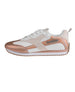 bebe Women's Sneaker with Lurex Upper and bebe Rhinestone Hardware