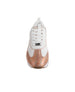 bebe Women's Sneaker with Lurex Upper and bebe Rhinestone Hardware