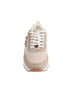 bebe Women's Sneaker with Nylon/Suede PU Upper and Large Ornament Detail